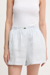 Lacoste vászon rövidnadrág mintás, magas derekú, FF0226 - kék 38