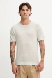 rag & bone gyapjú póló bézs, sima, MBS25P017BM17 - bézs S