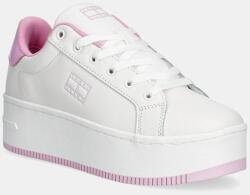 Tommy Hilfiger bőr sportcipő TJW FLATFORM PATENT SNEAKER - fehér Női 40