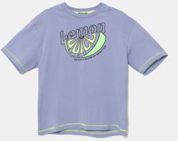 Benetton pamut póló lila, nyomott mintás, 3I1XC10P6 - lila 160