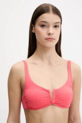United Colors of Benetton bikini felső fekete, enyhén merevített kosaras, 3P5H5R1JZ - rózsaszín L