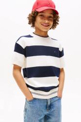 Tommy Hilfiger gyerek pamut póló sötétkék, mintás, KB0KB09809 - sötétkék 128
