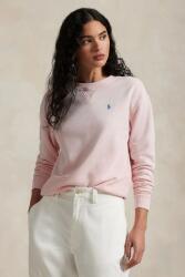 Ralph Lauren pamut melegítőfelső rózsaszín, női, sima, 211935582 - rózsaszín XL
