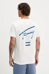 Tommy Jeans pamut póló fehér, nyomott mintás, DM0DM21934 - fehér XL