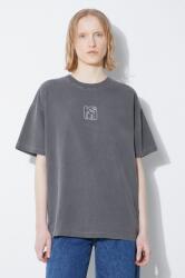 KSUBI pamut póló Stacked Oh G Ss Tee Charcoal női, szürke, WSP24TE006 - szürke M