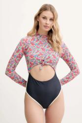 Rip Curl egyrészes fürdőruha FLORES sötétkék, puha kosaras, 0MQWSW - sötétkék L
