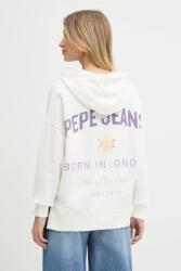 Pepe Jeans felső fehér, nyomott mintás, kapucnis, PL581526 - fehér S