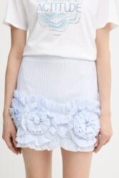 Twinset pamut szoknya mini, ceruza fazonú, 251AX2059 - kék L