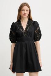 TWINSET pamut ruha fekete, mini, harang alakú, 251TT2334 - fekete 42