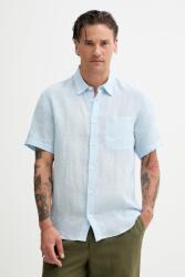 APC A. P. C. len ing chemisette bellini logo férfi, galléros, relaxed, LIAEK. H12551 - kék M