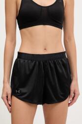 Under Armour edzős rövidnadrág Tech Play fekete, sima, magas derekú, 1389883 - fekete L