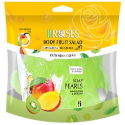 Nature of Agiva Roses Fruit Salad 2: 1 Tusoló szivacs szappangolyókkal mangó, kiwi és avokádó illattal