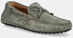 Hackett London velúr mokaszin DRIVER LACE zöld, HMS21484 - zöld Férfi 43