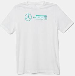 Adidas gyerek pamut póló MERCEDES fehér, nyomott mintás, JZ0900 - fehér 128