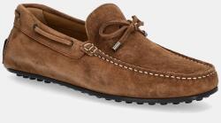 Hackett London velúr mokaszin DRIVER LACE barna, HMS21484 - barna Férfi 42