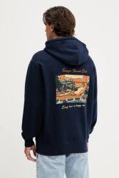 Tommy Hilfiger pamut melegítőfelső sötétkék, nyomott mintás, kapucnis, DM0DM21373 - sötétkék L