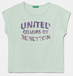 Benetton gyerek pamut póló türkiz, 3I1XC10P1 - türkiz 140 - answear - 7 390 Ft