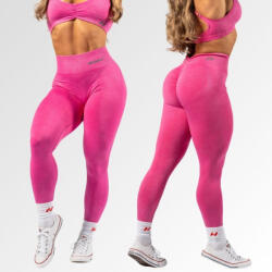 NEBBIA - Varrásmentes magas derekú leggings MAXIMUM PUSH-UP 302 (pink) (M) - NEBBIA