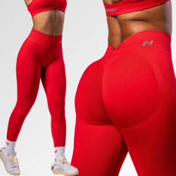NEBBIA - Varrás nélküli magas derekú push-up leggings TOTALLY SEAMLESS 303 (red) (XS) - NEBBIA