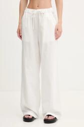 Tommy Jeans nadrág vászonkeverékből - bézs XS