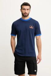 adidas Originals pamut póló Contrast Tee sötétkék, nyomott mintás, JC8383 - sötétkék XL