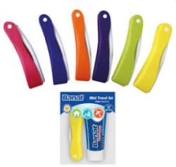 Banat Periuță de dinți Travel + pastă de dinți pentru albire 15 ml, set de călătorie