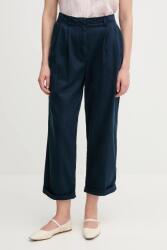 Tommy Hilfiger nadrág sötétkék, magas derekú széles, WW0WW45589 - sötétkék 42