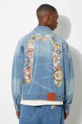 Evisu farmerdzseki Hanafuda Daruma Daicock férfi, átmeneti, oversize, 2ESHTM4DJ1002 - kék XL