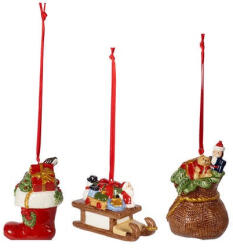 Villeroy & Boch Nostalgic Ornaments 3 db-os karácsonyfadísz, csizma, szánkó, puttony (1483316685)