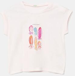 Benetton baba pamut póló rózsaszín, 3I1XA106A - rózsaszín 62