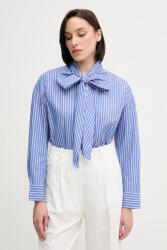 Tommy Hilfiger pamut ing fűzős nyakkivágású, lila, relaxed, WW0WW44722 - lila 36
