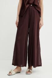 Forte Forte nadrág selyemkeverékből bordó, magas derekú culotte, 13897 my pants - burgundia 38