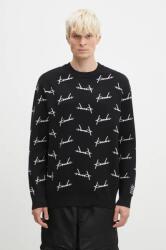 KSUBI pulóver Skript Knit férfi, fekete, MFA24KW003 - fekete M