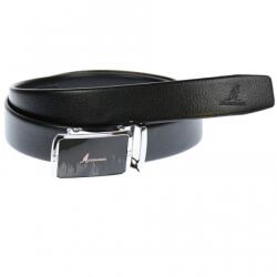 Lucianis style Curea din piele pentru barbati, catarama metalica fara ac, latime 3.5 cm, lungime reglabila, negru - LS200NSBR - ellegant