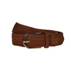 NANO BELTS Curea elastica, casual, latime 3.5 cm, maro coniac - NB038 - ellegant