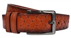 Alpe Leather Curea barbati, eleganta, pentru costum, din piele naturala, Maro, 3.5cm - CK48M - ellegant