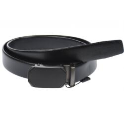 Lucianis style Curea din piele pentru barbati, catarama metalica fara ac, latime 3.5 cm, lungime reglabila, negru - LS236NNN - ellegant