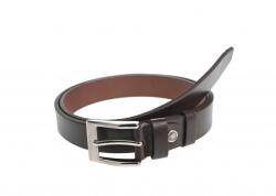ClK LEATHER Curea barbati eleganta, mata, maro inchis, din piele naturala 3cm CLK195M - ellegant