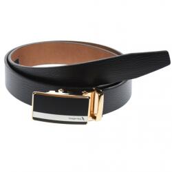 Lucianis style Curea din piele pentru barbati, catarama metalica fara ac, latime 3.5 cm, lungime reglabila, negru - LS251NBRA - ellegant