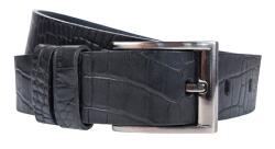 Alpe Leather Curea barbati, eleganta, pentru costum, din piele croco, Negru, 3.5cm - CK56N - ellegant