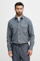 Benetton pamut ing galléros, regular, 5XGBUQ056 - kék L