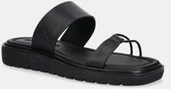 Calvin Klein Jeans bőr papucs ROPE SANDAL SOFT LTH MG - fekete Női 37
