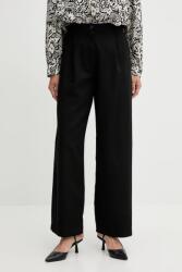 Tommy Hilfiger nadrág fekete, magas derekú széles, WW0WW45780 - fekete 34