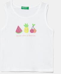 Benetton gyerek pamut felső fehér, 3I1XGH012 - fehér 82