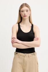 Tommy Jeans top fekete, DW0DW20917 - fekete XS