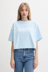 Calvin Klein pamut póló LV044C903G - kék XXS