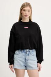 Tommy Hilfiger pamut melegítőfelső fekete, nyomott mintás, DW0DW20947 - fekete S