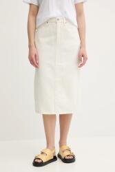 Levi's farmer szoknya HR BACK SLIT SKIRT midi, ceruza fazonú, 001VH - bézs 26