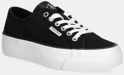 Calvin Klein sportcipő VULC FLATFORM CTN LOGO TAG - fekete Női 36