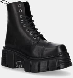 New Rock bőr csizma Crust Negro, Tower Negro + Lateral fekete, platformos, M-NEWMILI083-S39 - fekete Női 40